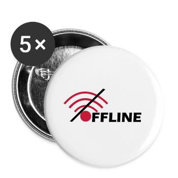Offline - Buttons large 2.2''/56 mm (5-pack) - white - Front