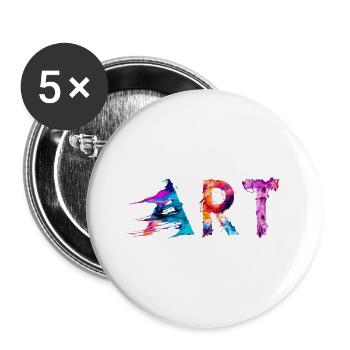 art - Buttons large 2.2''/56 mm (5-pack) - white - Front
