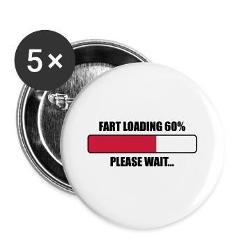 Pet in progress, wait ... - Buttons large 2.2''/56 mm (5-pack) - white - Front