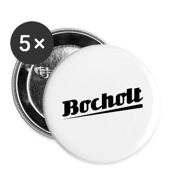 Bocholt - Textdesign mit Stadtnamen - Buttons groß 56 mm (5er Pack) - Weiß - Vorne