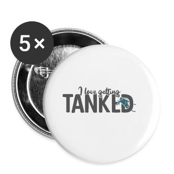 Apnoetaucher Freitaucher Taucher - Buttons groß 56 mm (5er Pack) - Weiß - Vorne