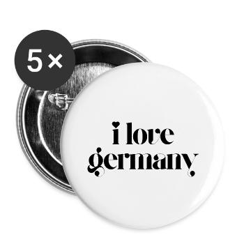 i love germany - Buttons large 2.2''/56 mm (5-pack) - white - Front
