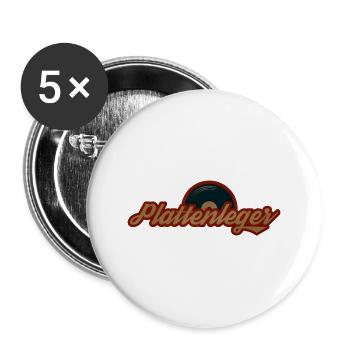 Streetwear Plattenleger - Buttons groß 56 mm (5er Pack) - Weiß - Vorne