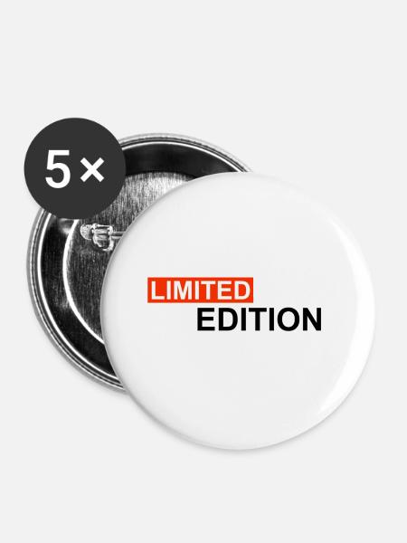 LIMITED EDITION - Buttons groß 56 mm (5er Pack) - Weiß
