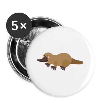 platypus - Buttons large 2.2''/56 mm (5-pack) - white - Front