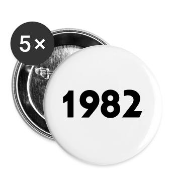 1982 - Buttons large 2.2''/56 mm (5-pack) - white - Front