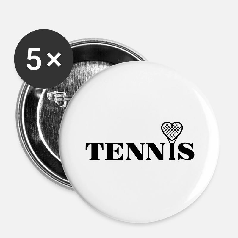 Tennis Rackets - Buttons large 2.2''/56 mm (5-pack) - white