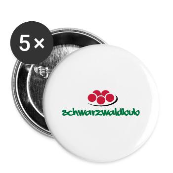 Schwarzwaldbub + Bollenhut - Buttons groß 56 mm (5er Pack) - Weiß - Vorne