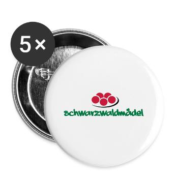 Schwarzwald-Mädel - Buttons groß 56 mm (5er Pack) - Weiß - Vorne