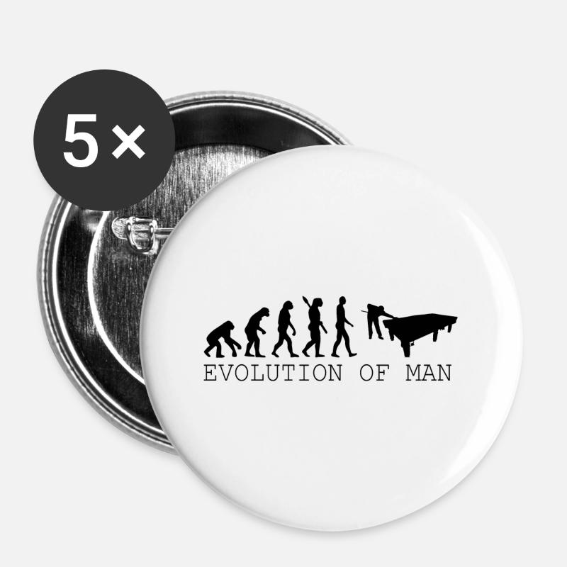 Billard Snooker Pool - Buttons groß 56 mm (5er Pack) - Weiß