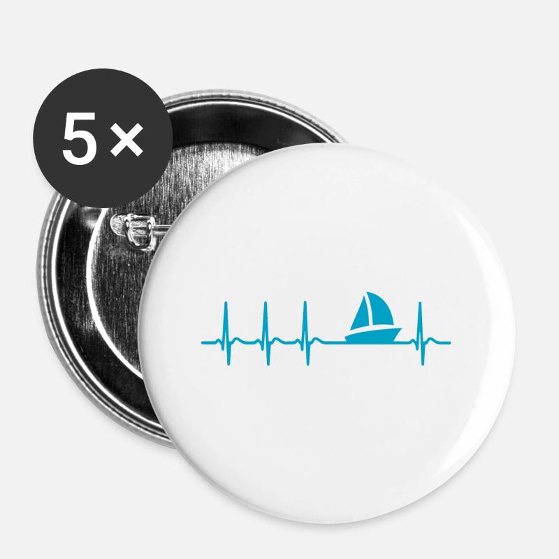 Sailing - Buttons large 2.2''/56 mm (5-pack) - white