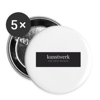 œuvre d'art - Lot de 5 grands badges (56 mm) - blanc - Devant