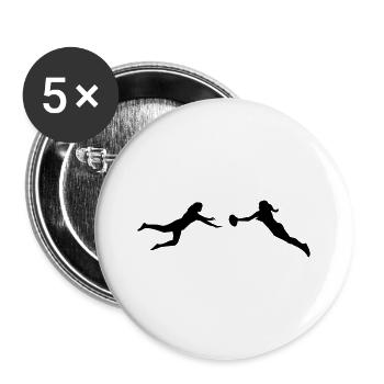 Ultimate Frisbee - Women - Lot de 5 grands badges (56 mm) - blanc - Devant