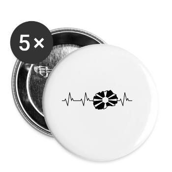 Pulse Macédoine Balkan Home Patriot - Lot de 5 grands badges (56 mm) - blanc - Devant