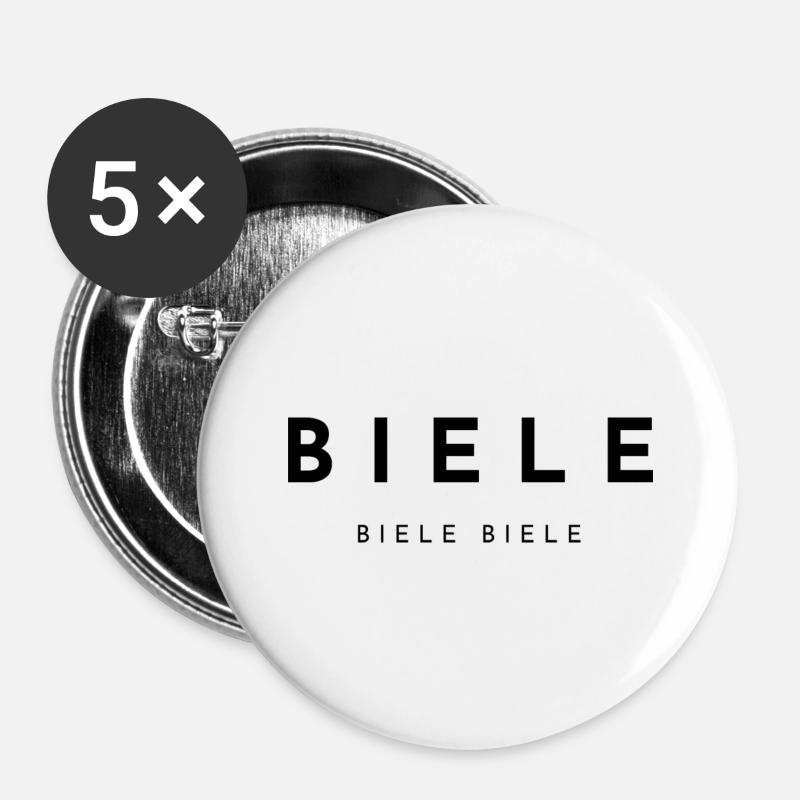 BIELE BIELE BIELE - Buttons groß 56 mm (5er Pack) - Weiß