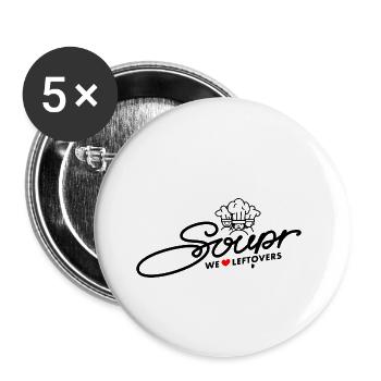 Soupr Chefs - Buttons large 2.2''/56 mm (5-pack) - white - Front