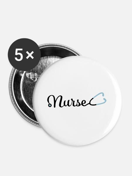nurse - Buttons large 2.2''/56 mm (5-pack) - white