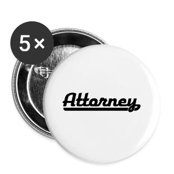 Lawyer - Buttons large 2.2''/56 mm (5-pack) - white - Front