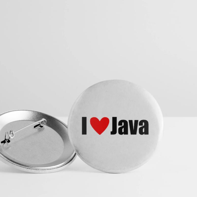 I LOVE Java Buttons large 2.2''/56 mm (5-pack)