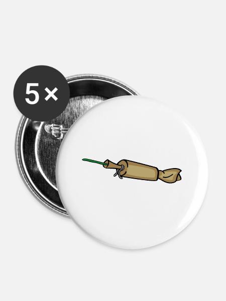 Spanish Cracker Böller - Buttons groß 56 mm (5er Pack) - Weiß