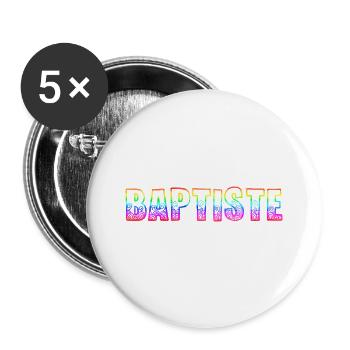 baptiste rs rainbow - Buttons large 2.2''/56 mm (5-pack) - white - Front
