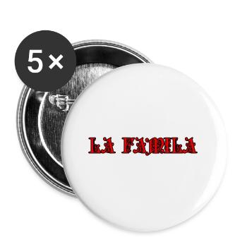 La Familia | COULEURS CHANGEABLES - Lot de 5 grands badges (56 mm) - blanc - Devant
