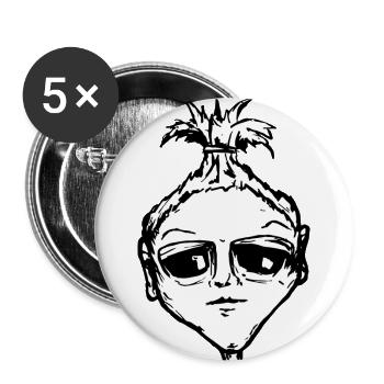 Freaky Weekend est à venir GIRLS seulement - Lot de 5 grands badges (56 mm) - blanc - Devant