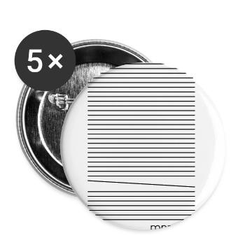 Minimal - Aus der Reihe gefallen - Buttons groß 56 mm (5er Pack) - Weiß - Vorne