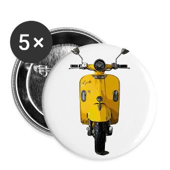 wantodrive - Buttons groß 56 mm (5er Pack) - Weiß - Vorne