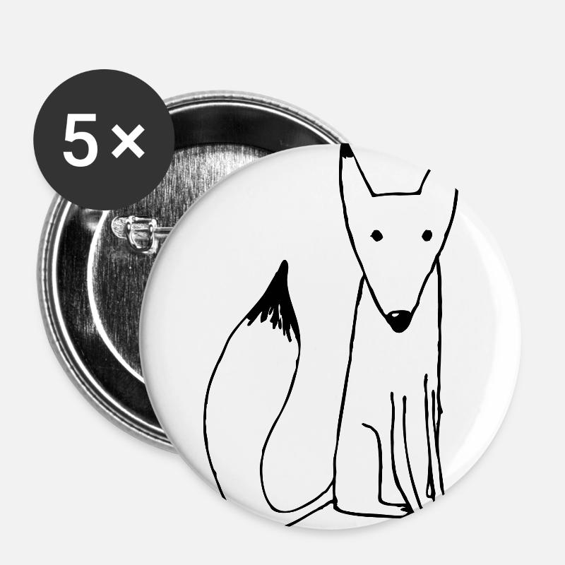 White Fox Isatis - Buttons large 2.2''/56 mm (5-pack) - white
