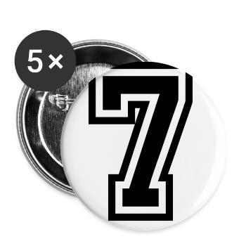 7 Number symbol - Buttons large 2.2''/56 mm (5-pack) - white - Front