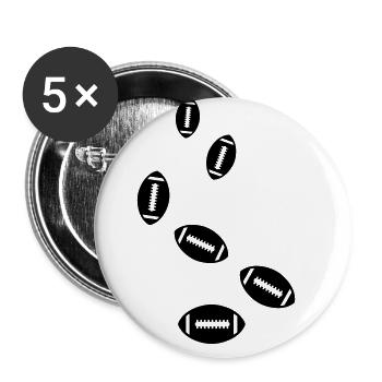 Football icon icon - Buttons large 2.2''/56 mm (5-pack) - white - Front