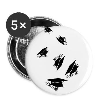 Student cap - Buttons large 2.2''/56 mm (5-pack) - white - Front