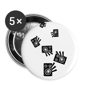 Speakers music symbol - Buttons large 2.2''/56 mm (5-pack) - white - Front
