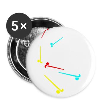 Field Hockey icon icon - Buttons large 2.2''/56 mm (5-pack) - white - Front