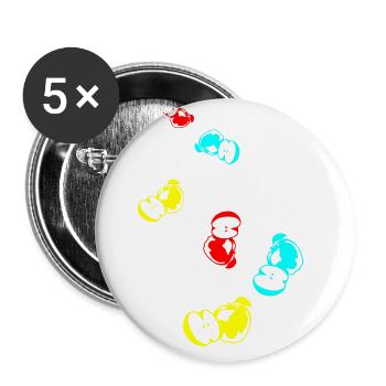 Apple icon vitamins - Buttons large 2.2''/56 mm (5-pack) - white - Front