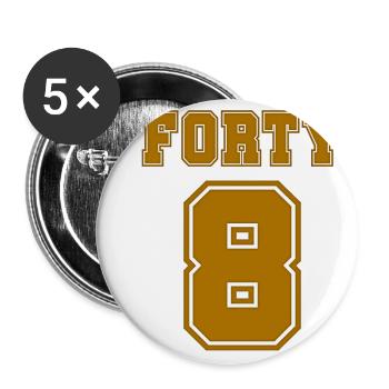 sportster 48 or - Lot de 5 grands badges (56 mm) - blanc - Devant