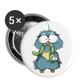 Baby Bird - Buttons large 2.2''/56 mm (5-pack) - white - Front