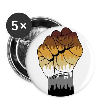 Bärenfaust - Buttons groß 56 mm (5er Pack) - Weiß - Vorne