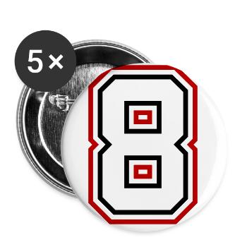 8 Number number - Buttons large 2.2''/56 mm (5-pack) - white - Front