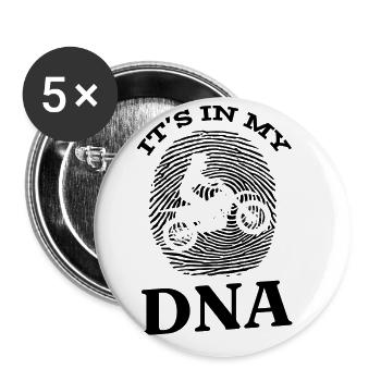 It's In My DNA Dirt Biker Enduro Motocross Dirt Bi - Buttons groß 56 mm (5er Pack) - Weiß - Vorne