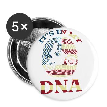 It's In My DNA Dirt Biker Enduro Motocross Dirt Bi - Buttons groß 56 mm (5er Pack) - Weiß - Vorne