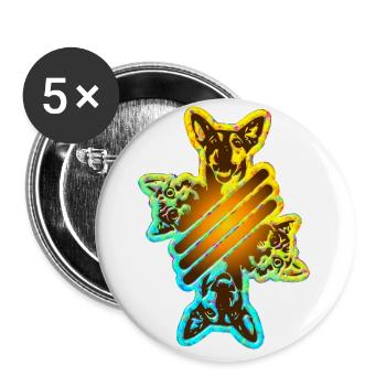 Amis - Lot de 5 grands badges (56 mm) - blanc - Devant