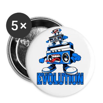 technology evolution cool unique design - Buttons large 2.2''/56 mm (5-pack) - white - Front