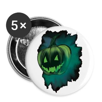 FALLing for PUMPKIN in green - Buttons groß 56 mm (5er Pack) - Weiß - Vorne