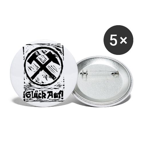 GlueckAuf - Buttons groß 56 mm (5er Pack)