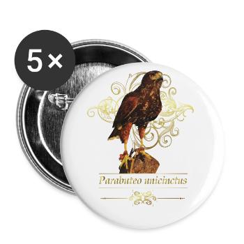 Reddish-reddish hawk - Buttons large 2.2''/56 mm (5-pack) - white - Front