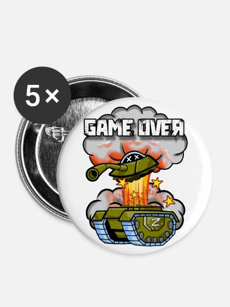 Russian Fail - Buttons groß 56 mm (5er Pack) - Weiß