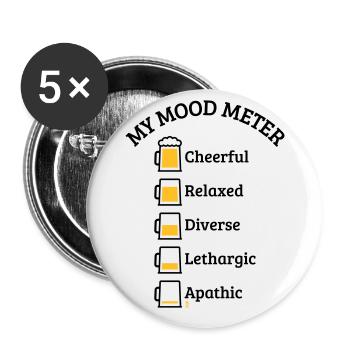 My Mood Meter (Beer Drinker / V3 / POS) - Buttons large 2.2''/56 mm (5-pack) - white - Front