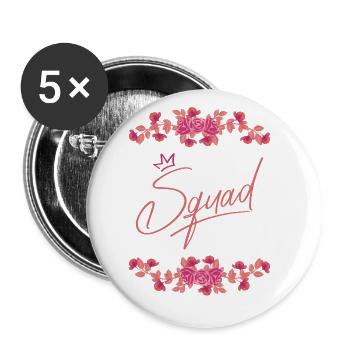 Squad bride - Bridal Team - Buttons large 2.2''/56 mm (5-pack) - white - Front